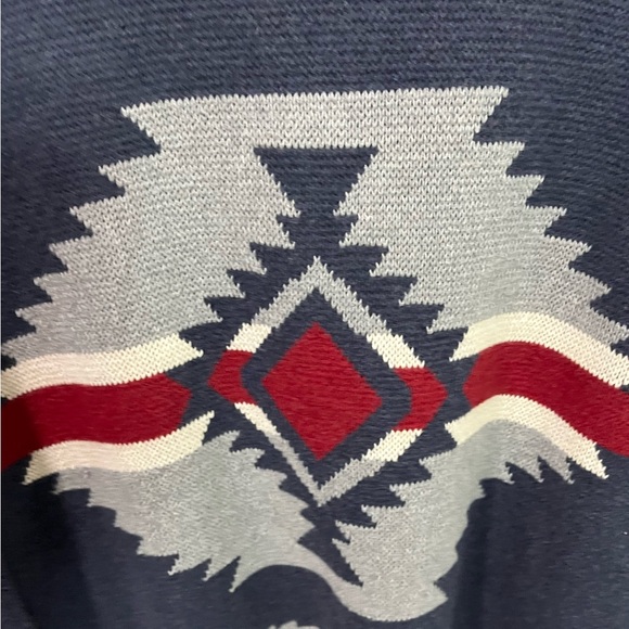 Pendleton Highland Aztec Shawl Collar Cardigan Sweater 100% Cotton Size XL - Picture 7 of 11